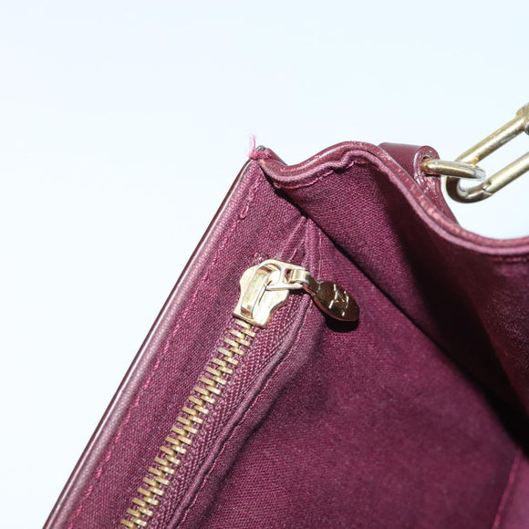 LOUIS VUITTON Monogram Vernis Rossmore PM Tasche Rouge Fauviste M91547 LV Auth ka2074