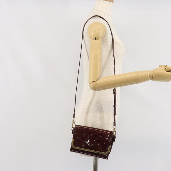 LOUIS VUITTON Monogram Vernis Rossmore PM Tasche Rouge Fauviste M91547 LV Auth ka2074