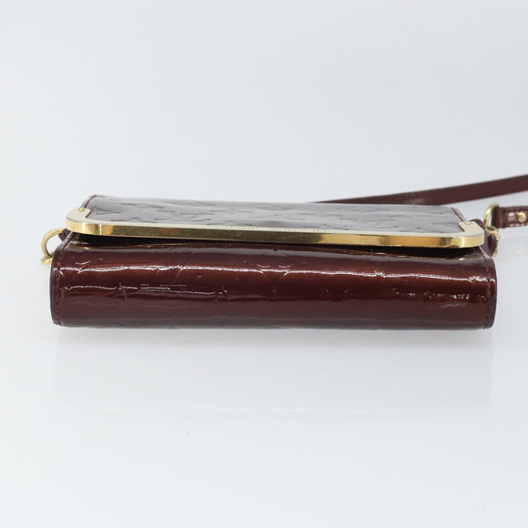 LOUIS VUITTON Monogram Vernis Rossmore PM Tasche Rouge Fauviste M91547 LV Auth ka2074