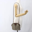 GUCCI GG Supreme Web Sherry Line Bag PVC Beige Gold 904 02 047 Auth ka2077-21
