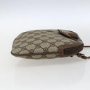 GUCCI GG Supreme Web Sherry Line Bag PVC Beige Gold 904 02 047 Auth ka2077-5