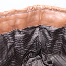 PRADA Hand Bag Leather Dark Brown Gold Auth ka208-19