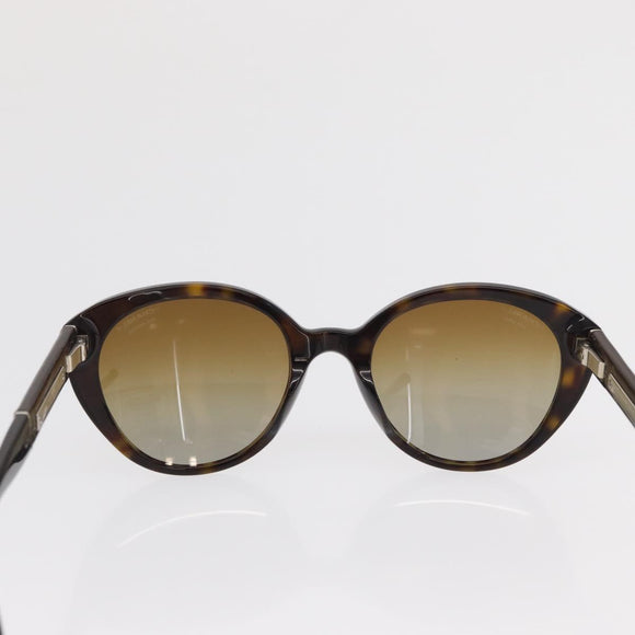 CHANEL Sunglasses plastic Brown CC Auth ka2081