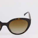 CHANEL Sunglasses plastic Brown CC Auth ka2081-5