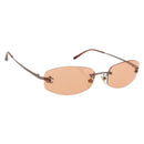 CHANEL Sunglasses metal Orange CC Auth ka2083-1