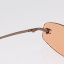 CHANEL Sunglasses metal Orange CC Auth ka2083-9