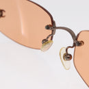 CHANEL Sunglasses metal Orange CC Auth ka2083-14