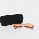 CHANEL Sunglasses metal Orange CC Auth ka2083-12