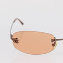 CHANEL Sunglasses metal Orange CC Auth ka2083-3