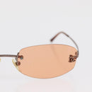 CHANEL Sunglasses metal Orange CC Auth ka2083-4