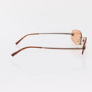 CHANEL Sunglasses metal Orange CC Auth ka2083-6