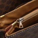 CELINE Macadam Canvas Shoulder Bag PVC Leather Brown Gold Auth ka209-18