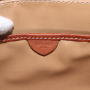 CELINE Macadam Canvas Shoulder Bag PVC Leather Brown Gold Auth ka209-19