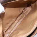 CELINE Macadam Canvas Shoulder Bag PVC Leather Brown Gold Auth ka209-10