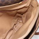 CELINE Macadam Canvas Shoulder Bag PVC Leather Brown Gold Auth ka209-20