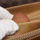 CELINE Macadam Canvas Shoulder Bag PVC Leather Brown Gold Auth ka209-12