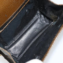 Salvatore Ferragamo Vara Ribbon Chain Bag Leather Brown Gold Auth ka2095-11