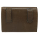 Salvatore Ferragamo Vara Ribbon Chain Bag Leather Brown Gold Auth ka2095-2