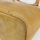 LOUIS VUITTON Monogram Vernis Houston Hand Bag Beige M91004 LV Auth ka2099-9