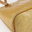 LOUIS VUITTON Monogram Vernis Houston Hand Bag Beige M91004 LV Auth ka2099-16