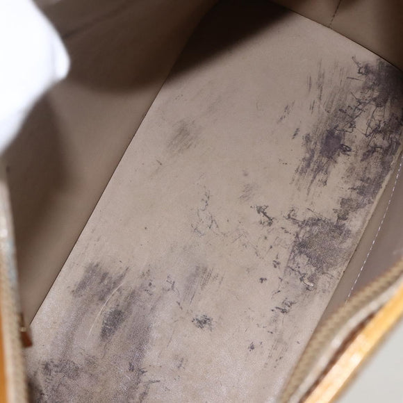 LOUIS VUITTON Monogram Vernis Houston Hand Bag Beige M91004 LV Auth ka2099