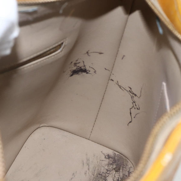 LOUIS VUITTON Monogram Vernis Houston Hand Bag Beige M91004 LV Auth ka2099