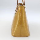 LOUIS VUITTON Monogram Vernis Houston Hand Bag Beige M91004 LV Auth ka2099-4