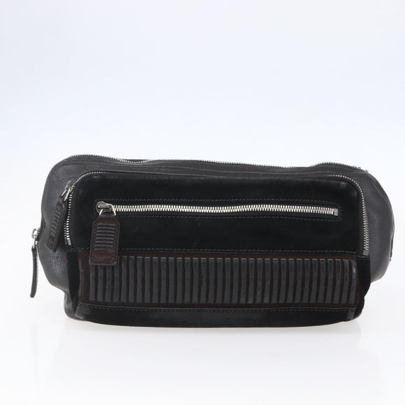 Salvatore Ferragamo Shoulder Bag Leather 2 Set Black Auth ka210