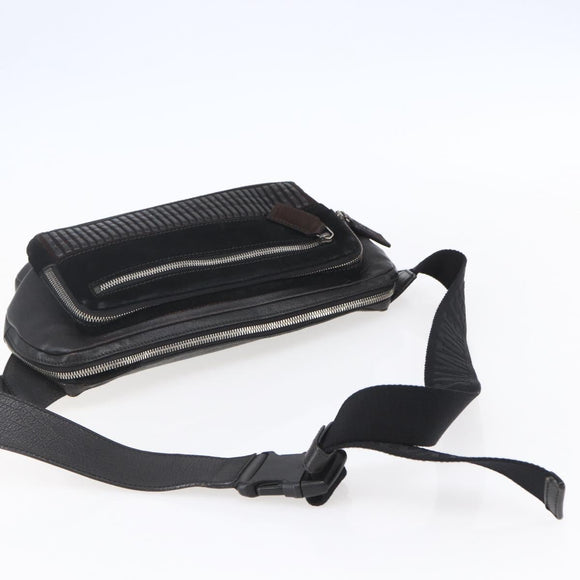 Salvatore Ferragamo Shoulder Bag Leather 2 Set Black Auth ka210