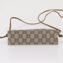 GUCCI GG Plus Supreme Shoulder Bag PVC Beige Gold Auth ka2102-5