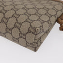 GUCCI GG Plus Supreme Shoulder Bag PVC Beige Gold Auth ka2102-15