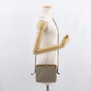 GUCCI GG Plus Supreme Shoulder Bag PVC Beige Gold Auth ka2102-23