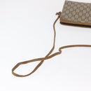 GUCCI GG Plus Supreme Shoulder Bag PVC Beige Gold Auth ka2102-7