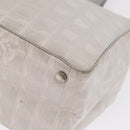CHANEL New Travel Line Tote Bag Nylon Silver CC Auth ka2106-15