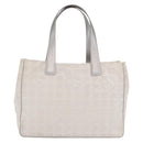 CHANEL New Travel Line Tote Bag Nylon Silver CC Auth ka2106-13