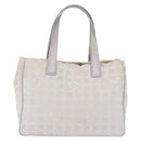 CHANEL New Travel Line Tote Bag Nylon Silver CC Auth ka2106-2