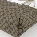 GUCCI GG Supreme Tote Bag PVC Beige 211137 Auth ka2107-9