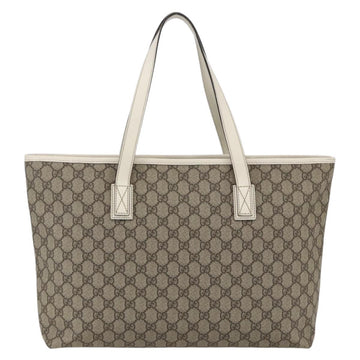 GUCCI GG Supreme Tote Bag PVC Beige 211137 Auth ka2107 - 0