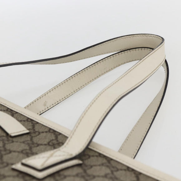 GUCCI GG Supreme Tote Bag PVC Beige 211137 Auth ka2107