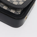 GUCCI GG Supreme Sherry Line Shoulder Bag PVC Navy Gold Auth ka2109-14