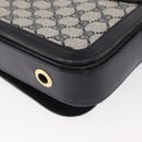 GUCCI GG Supreme Sherry Line Shoulder Bag PVC Navy Gold Auth ka2109-15