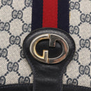 GUCCI GG Supreme Sherry Line Shoulder Bag PVC Navy Gold Auth ka2109-17