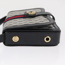 GUCCI GG Supreme Sherry Line Shoulder Bag PVC Navy Gold Auth ka2109-5