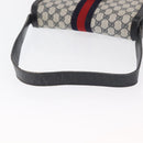 GUCCI GG Supreme Sherry Line Shoulder Bag PVC Navy Gold Auth ka2109-8