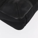 PRADA Tote Bag Nylon Leather Black Silver Auth ka211-9