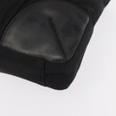 PRADA Tote Bag Nylon Leather Black Silver Auth ka211-14