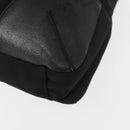 PRADA Tote Bag Nylon Leather Black Silver Auth ka211-16