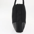 PRADA Tote Bag Nylon Leather Black Silver Auth ka211-4