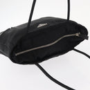 PRADA Tote Bag Nylon Leather Black Silver Auth ka211-6