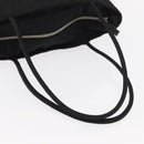 PRADA Tote Bag Nylon Leather Black Silver Auth ka211-7